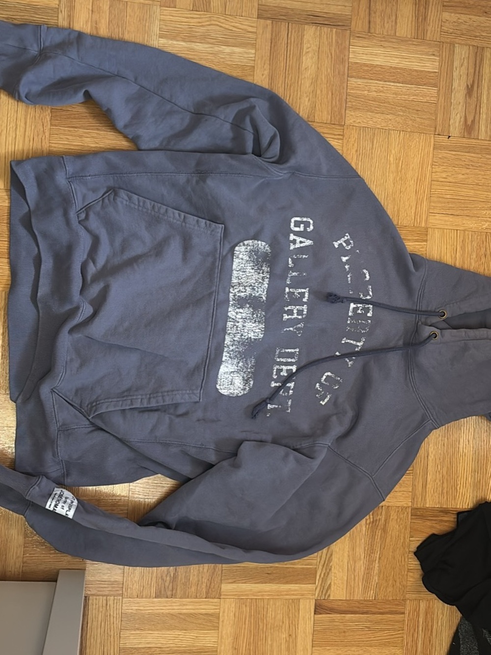 Gallery Dept Property Logo Slate Gray Distressed Hoodie NEVER WORN